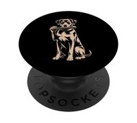 Harmonica Playing Dog Funny Puppy Music Lover PopSockets Adhesive PopGrip
