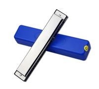 Harmonica Professional 10 Hole 24 Tone Blues Harmonica Stainless Steel With Phonetic Notation For Beginner