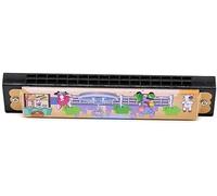 Harmonica, Professional Harmonica Wind Instrument, Cartoon Pattern Beginners Musical Instrument, Painted Music Sense Training Enlightenment e Fashion