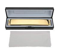 Harmonica, Professional Mouthorgan Diatonic Harp 1.2mm Brass Base Plate 24-Hole Polyphonic(Black D Key)