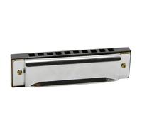Harmonica Set 10 Hole Diatonic Blues Harmonica C Key Stainless Steel Body Phosphor Bronze Reed Copper Base Plate