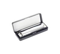 Harmonica Set 10 Hole Harmonica Blues Four Colors For Beginners(Silver)