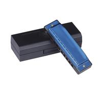 Harmonica Set 10hole Diatonic Harmonica In The Key Of C Blues 20 Note Woodwind Instrument With Box(Blue)