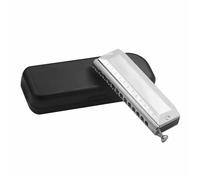 Harmonica Set 12hole 48 Note Chromatic Harmonica Silver Metal Alloy Professional Woodwind Instrument