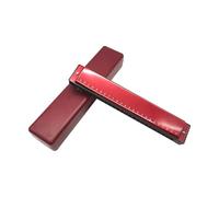 Harmonica Set 24 Hole Polyphonic Harmonica Multi-Speaker Organ With Folk Adult Three Colors Of Red Blue And Black Are Available(Red)