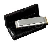 Harmonica Set Blues Harmonica 10hole C Key Beginners Self Study Guide For Men And Women(Silver)