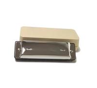 Harmonica Set Blues Harp 10 Holes Mouth Organ Stainless Steel Cover Plates ABS Comb Key C Equal Temperament(A Tone)