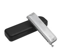 Harmonica Set Chromatic Harmonica 16-hole 64-tones Harmonica Silver Mouth Organ Suitable For Music Enthusiasts