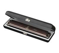Harmonica Set Chromatic Harmonica 24-hole C-key Polyphonic Professional Performance-level Beginner Harmonica(Brown)