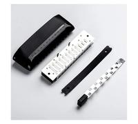 Harmonica Set Chromatic Modern Harmonica Key Of C For Beginners And Professional Adults With Unique Design(Black)