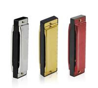 Harmonica Set Harmonica 10 Holes 20 Tones Blues Copper Cover Stable Bottom Plate Portable Musical Instrument
