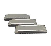 Harmonica Set Of 3 Of Diatonic Harmonica 10 Hole 20 Tone Blues Diatonic Harmonica For Adults Beginners Professionals(B C D)