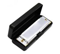 harmonica set Silver 10 Hole 20 Tone Blues Harmonica Key OfC Mouth Organ With Black Storage Box