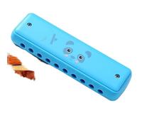 Harmonica Set Ten Hole Blues Harmonica 10 Hole C Key Beginner Professional Wind Instrument(Blue)