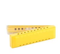 Harmonica Set Ten Hole Harmonica Creative Music Beginner Wind Instrument(Yellow+yellow)
