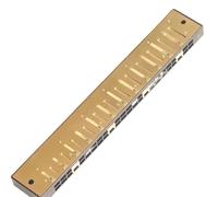 Harmonica Set Tremolo 24 Hole Key C Blues Harp Mouth Organ For Beginner Kit(Yellow)