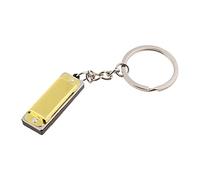 Harmonica Small 8 Tone 4 Holes For Chain Keyring Keys Holder Bag Pendant Colorful Keychain Musical Instruments Gifts