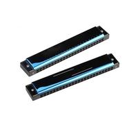 Harmonica Standard Diatonic Key Of C 10 Holes 24 Tones Harmonica Blues For Beginners Professional(Blue)