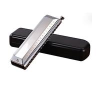 Harmonica Students Chromatic Harmonica 16 Holes Harp Mouth Organ C Key Comb Phosphor Bronze Reeds Professional Musical Instruments (Color : Silver 3)