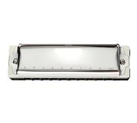 Harmonica Ten-hole blues harmonica for beginners and adults to play professional blues harmonica(Silver)