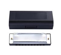 Harmonica The C major 10 hole harmonica is a suitable instrument for beginners.(Silver)