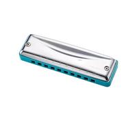 Harmonica With 10 Hole C-key Blues For Beginner Adult Professional Level(BLUE)