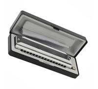 Harmonicas For Adults 10/12/14/16 Holes C Key Sliver Chromatic Harmonica Standard Chromatic Harmonica In Turning Round Blow Holes With Annex(12 Holes)