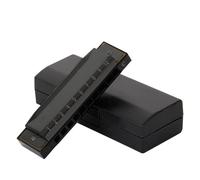 Harmonicas For Adults 10-hole Blues Harmonica In C Key Resin Case Bright And Full Tone Suitable For Beginners(Black)