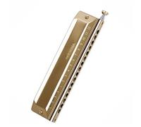 Harmonicas For Adults 16-hole 64-note Blues Harmonica Chromatic Harmonica Gold Stainless Steel Suitable For Beginners And Adults