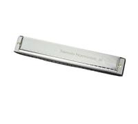 Harmonicas For Adults 24-hole C-tune Polyphonic Harmonica For Beginners Teaching Adult Musical Instrument Harmonica(Silver)