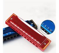 Harmonicas For Adults C Key 10 Hole Blues Harmonica Suitable For Beginners And Students Professional Harmonica Instrument(Red)