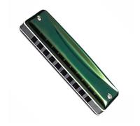 Harmonicas For Adults Diatonic Harmonica 10 Holes Blues Harp Key Of C Olive Green Professional Quality Instruments(Key-Bb)