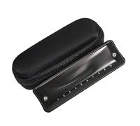 Harmonicas for Students Black 10 Hole Diatonic Harmonica Harp Resin Comb Brass Cover Phosphor Bronze Reed (Color : Key B)