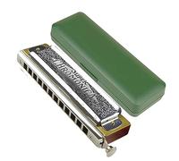 Harmonicas for Students Pearwood Comb Brass Reeds Chromatic Harmonica 12 Holes Mouth Harp Musical Instruments (Color : Key of C)