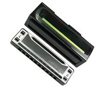 Harmonicas for Students Silver 10 Holes Diatonic Harmonica Brass Reeds ABS Comb Harp Musical Instruments With Case (Color : Diatonic Bb)