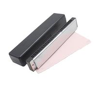 Harmonicas for Students Silver 24 Hole Harmonica Tremolo Harmonica Double Row For Musical Beginner (Color : C key)