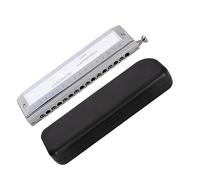 Harmonicas for Students Silver Round Mouthpiece 16 Holes 64-tone Chromatic Harmonica Professional Playing Harmonica Instrument