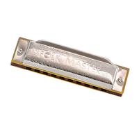 Harmonicas for Students Standard Beginner Diatonic Harmonica 10 Holes Brass Reed Stainless Steel Cover Harmonica (Color : Key of E)