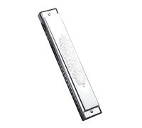 Harmonicas for Students Tremolo Harmonica 24 Holes C Key Polyphonic Professional Mini Mouth Harmonica Instrument (Color : D Tone)