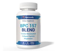 HARMONIFY BPC-157 Blend - with Creatine Monohydrate, Collagen Peptides & Magnesium - 60 Capsules | Muscle Recovery, Joint & Gut Health Support | 1000mg Per Serving