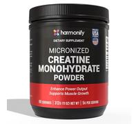 HARMONIFY Creatine Monohydrate Micronized Powder 300g - Pure Creatine for Women & Men, 20% More Strength, Gluten-Free, Non-GMO, High Absorption Creatine Powder - 60 Servings (2 Month Supply)