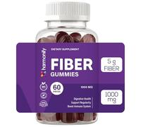 HARMONIFY Fiber Gummies 5g Soluble Fiber Per Serving | Daily Dietary Fiber Supplement for Digestive Health & Gut Support | Low Calorie, Polydextrose Formula | 60 Gummies - 30 Day Supply