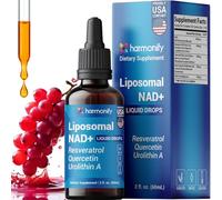 HARMONIFY Liposomal NAD+ Liquid Drops - 1000 mg NAD+, Advanced Liquid Format with Liposomal Delivery - 60 mL, Refined Plant-Based Blend for Daily Wellness