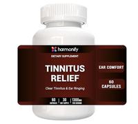 HARMONIFY Tinnitus Relief Support Complex | Vitamin C, B-Complex, Calcium & Herbal Blend | Daily Nutritional Supplement for Auditory Wellness & Nerve Support | 60 Capsules - 30 Day Supply