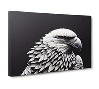Harmonious Eagle Bird Canvas Wall Art Print Ready to Hang, Framed Picture for Living Room Bedroom Home Office Décor, 30x20 Inch (76x50 cm)