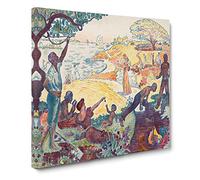 Harmonious Times by Paul Signac Canvas Print | Gallery Wrapped 30mm Frame Wall Art | 14x14 inches | Ready to Hang | Modern Picture | Living Room Bedroom Lounge Office