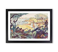 Harmonious Times by Paul Signac Framed Print | A2 Black Framed Wall Art | Ready to Hang | Modern Nature Picture | Living Room Bedroom Lounge Office