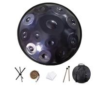 HARMONIOUS WELLNESS ACCESSORY: D Minor 440Hz, 22-Inch Steel Tongue Drum with 9/10/12 Tones and a Soft Case, Ideal for Enhancing Meditation and Sound Healing Practices(Blue,12 Notes)