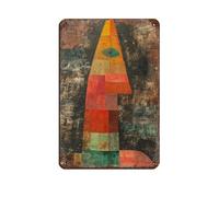 Harmonisches Paul-Klee-Muster Retro Poster Metal Tin Sign Chic Art Retro Iron Painting Bar People Cave Cafe Family Garage Poster Wall Decoration 8x12inch(20x30cm)