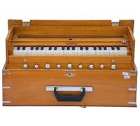 Harmonium Bina 23b, Usa, Professional, Folding, Safri, 3 1/2 Octaves, 9 Stops, Natural Color, Coupler, Double Reed, Indian Musical Instrument, Kirtan